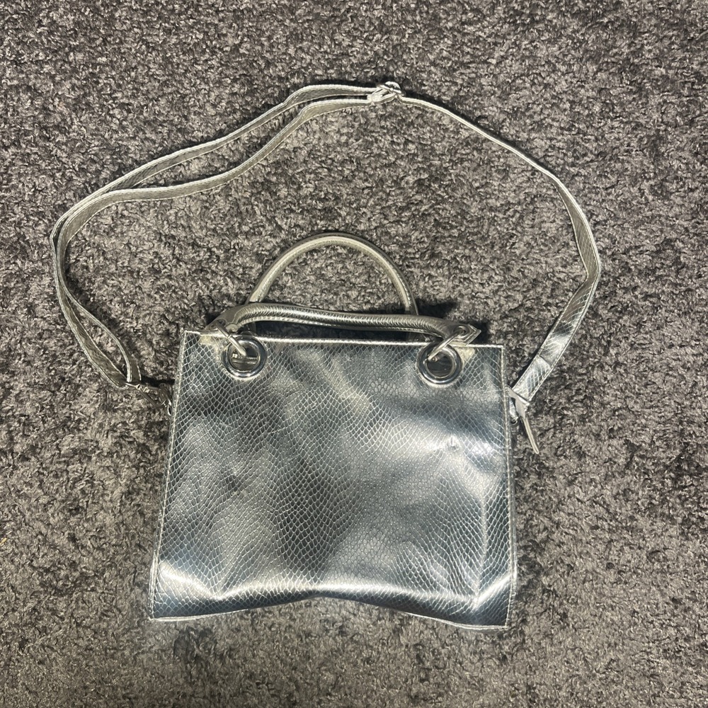 Geir Ness Norway Metallic Silver Purse Hand bag‎ Glam Maximalism
